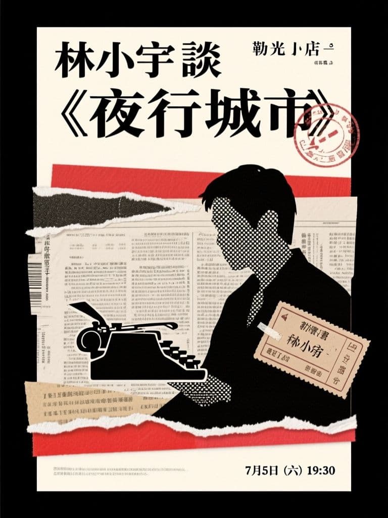 Bookstore Author Talk Poster (Paper Collage)