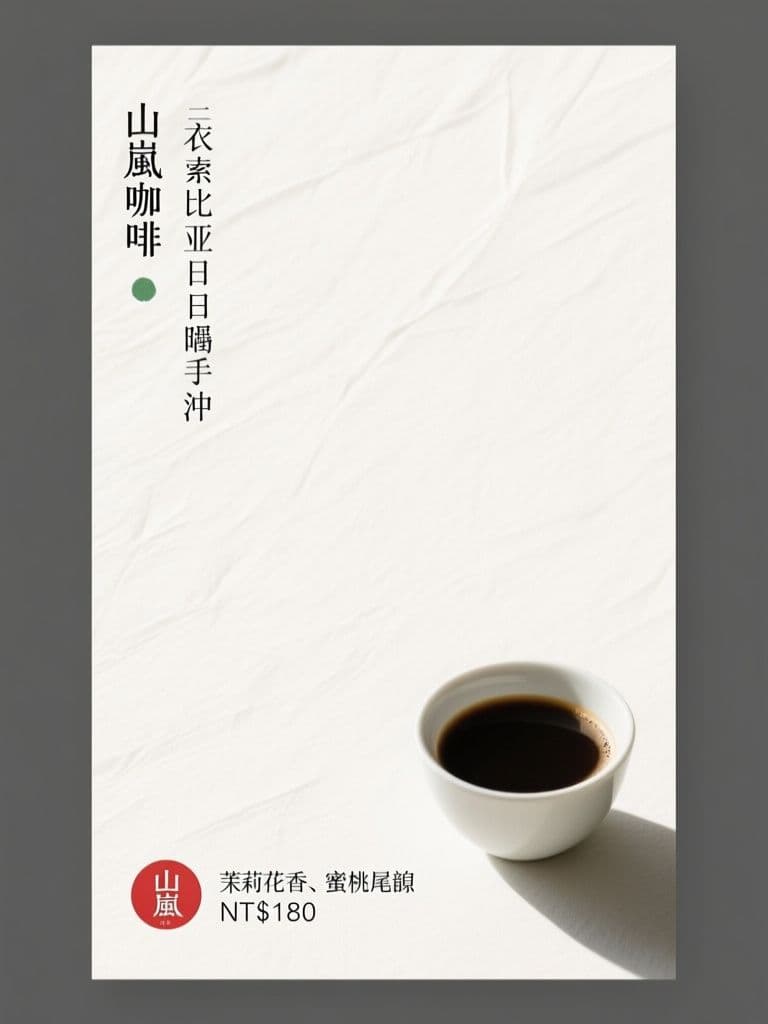 Cafe New Brew Poster (Japanese Minimalism)