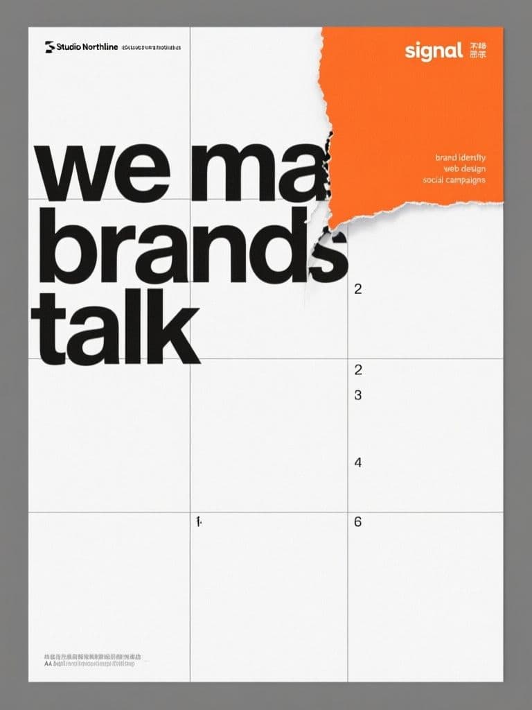 Creative Agency One-Pager (Swiss Grid)