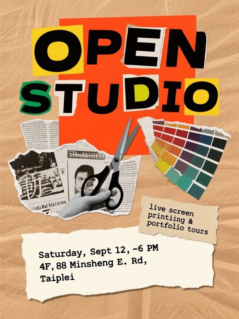 Agency Open Studio Poster (Paper Collage)
