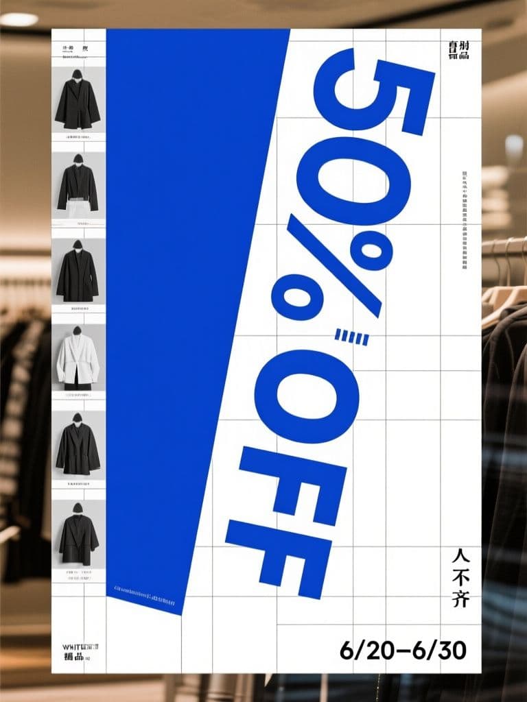 Boutique End-of-Season Sale Poster (Swiss Grid)