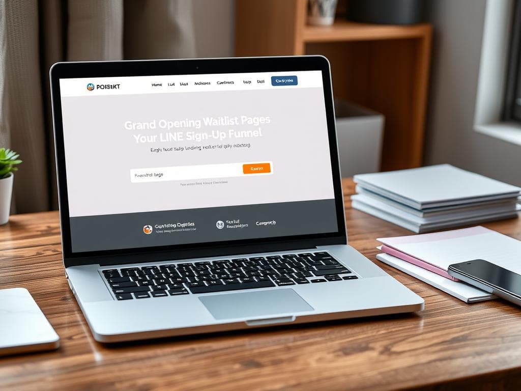Grand Opening Waitlist Page (LINE Sign-Up Funnel)