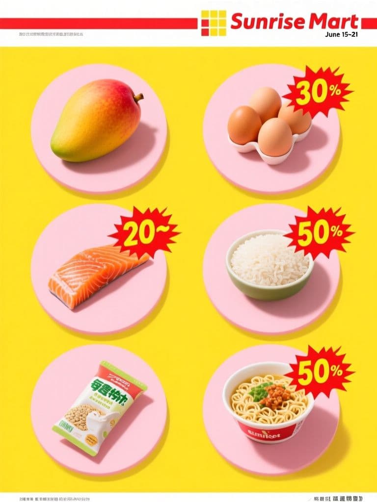 Grocery Weekly Deals Grid Ad (Bold Flyer Style)