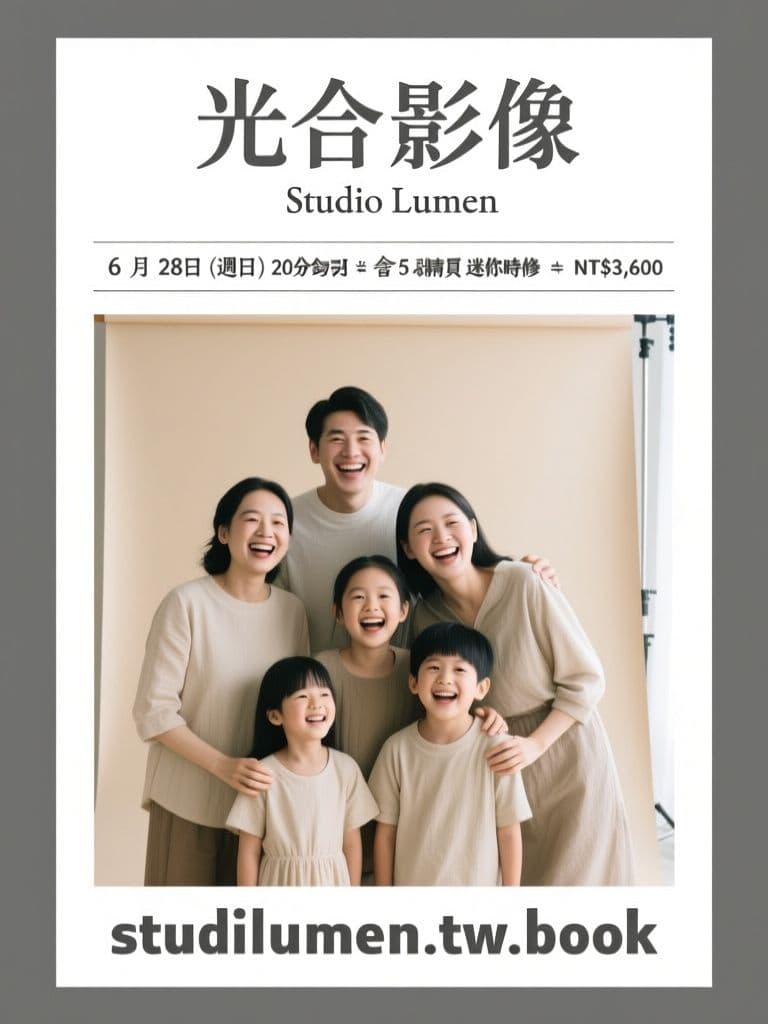 Family Portrait Mini Sessions Poster (Photography-Led Editorial)