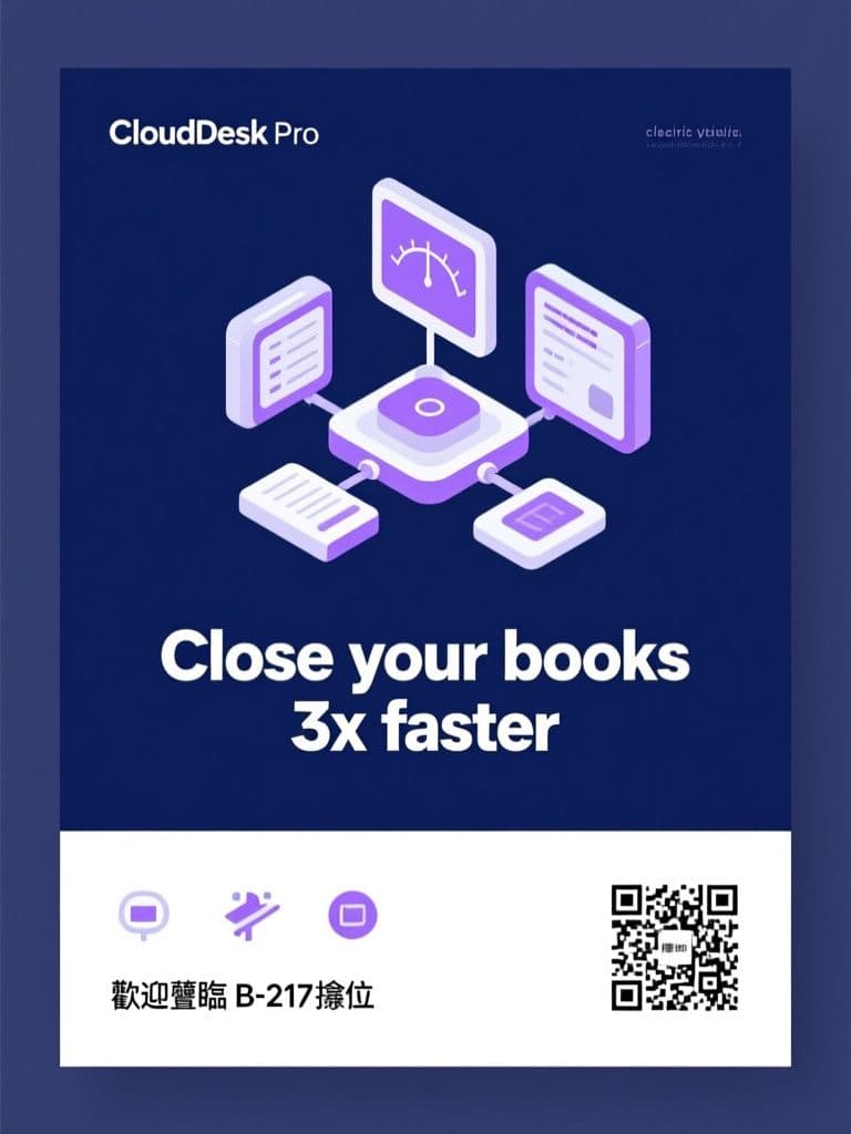 SaaS Expo Booth Flyer (Isometric Tech)